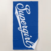 Serviette De Plage Logo du nom étoilé Supergirl Baseball (Devant)