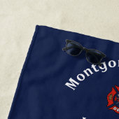 Serviette De Plage Logo du service d'incendie personnalisé (En situation)