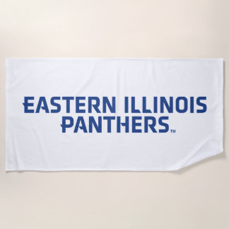 Serviette De Plage Logo du texte Eastern Illinois Panthers