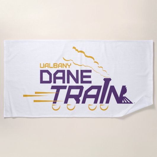 Serviette De Plage Logo du train UAlbany Dane (Devant)