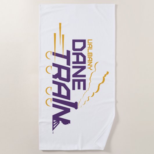 Serviette De Plage Logo du train UAlbany Dane (Devant)