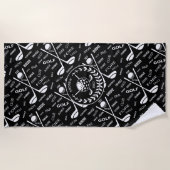 Serviette De Plage Logo élégant personnalisé de golf de golfeur (Devant)