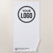 Serviette De Plage Logo Et Slogan Personnalisés Avec Promotions (Devant)