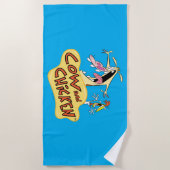 Serviette De Plage Logo graphique de Cow et Chicken (Devant)