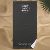 Serviette De Plage Logo gris l Moderne Marque Promotionnelle