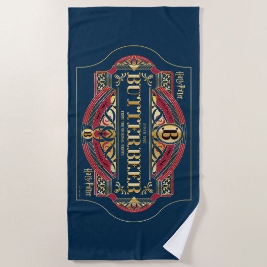 Serviette De Plage Logo horizontal BUTTERBEER™ (Devant)