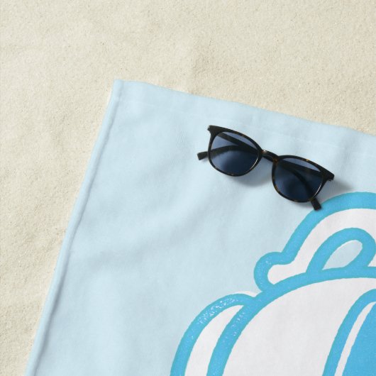 Serviette De Plage Logo Neon Central Perk (En situation)