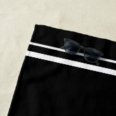 Serviette De Plage Logo noir moderne (En situation)
