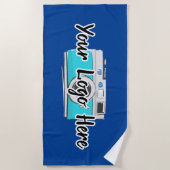 Serviette De Plage Logo personnalisé de l'entreprise Utilisation du l (Devant)