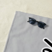 Serviette De Plage Logo personnalisé de l'entreprise Utiliser son pro (En situation)