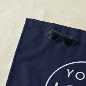 Serviette de plage | Logo personnalisé Marque d'en (En situation)