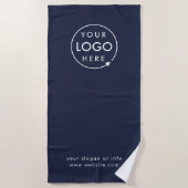 Serviette de plage | Logo personnalisé Marque d'en (Devant)