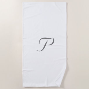Serviette De Plage Logo personnalisé simple et élégant ici société