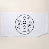Serviette de plage Logo personnalisée pour marque  (Devant)