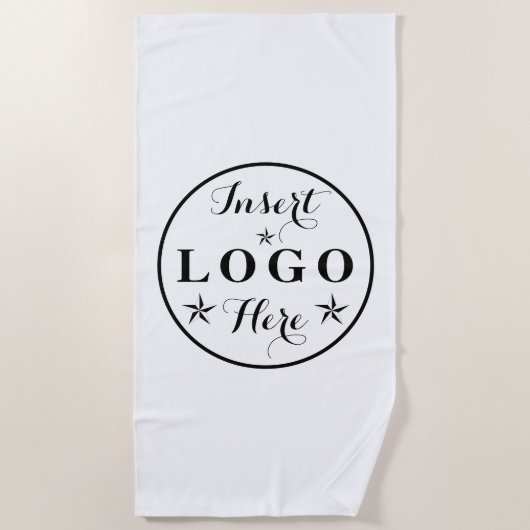 Serviette de plage Logo personnalisée pour marque  (Devant)