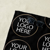 Serviette De Plage Logo professionnel personnalisé Entreprise Noir (En situation)