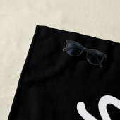 Serviette De Plage Logo remplaçable Ajouter votre propre logo | Noir (En situation)