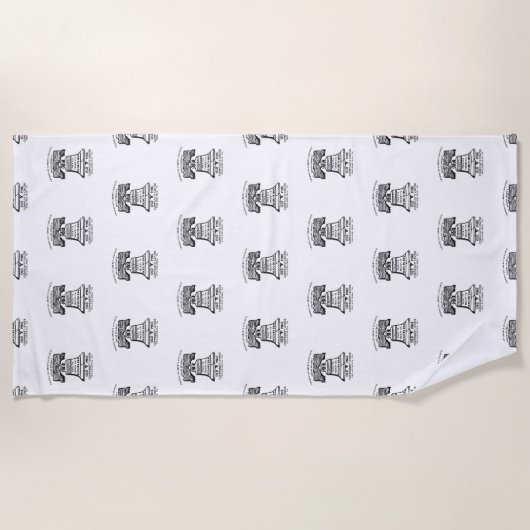 Serviette de plage - Logo répétitif (Devant)