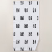 Serviette De Plage Logo simple à répéter | Blanc (Devant)