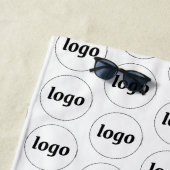 Serviette De Plage Logo simple Motif Business Promotionnels (En situation)