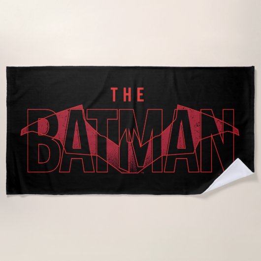 Serviette De Plage Logo superposé de Batman Bat (Devant)