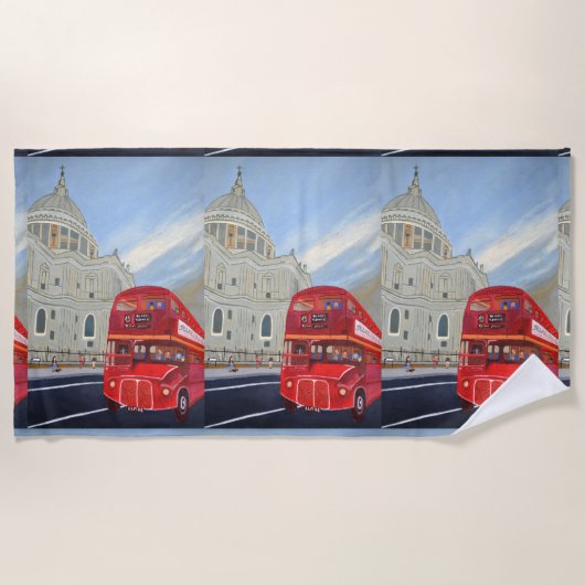 Serviette De Plage London Bus Beach Towel (Devant)