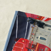 Serviette De Plage London Bus Beach Towel (En situation)