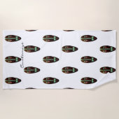 Serviette De Plage Long Tonnerre de Masque Tiki (Devant)