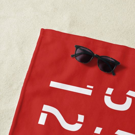 Serviette De Plage Longitude de la Latitude de Copenhague (En situation)