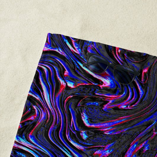 Serviette De Plage Looking like blue and pink texturel of wall (En situation)