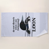 Serviette De Plage Loon Common Loon Bird Lake Funny (Devant)