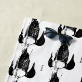 Serviette De Plage Loon Swimming Bird Art Thunder_Cove (En situation)