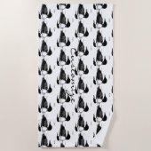 Serviette De Plage Loon Swimming Bird Art Thunder_Cove (Devant)