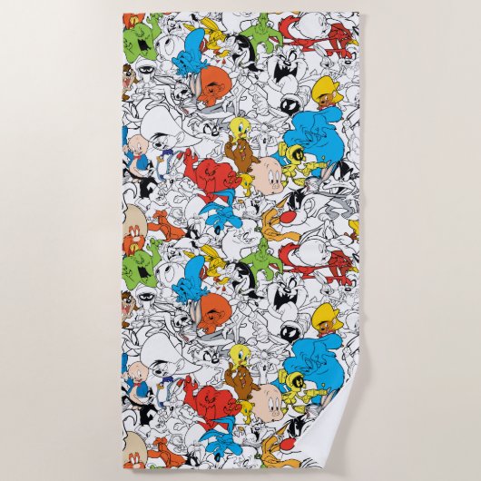 Serviette De Plage LOONEY TUNES™ Color Pop Motif (Devant)