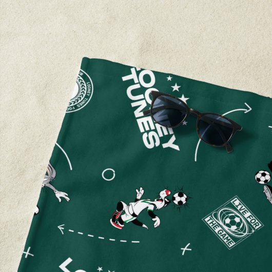 Serviette De Plage LOONEY TUNES™ Soccer Playbook Pattern (En situation)