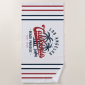 Serviette De Plage Los Angeles California Surfing (Devant)