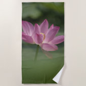 Serviette De Plage Lotus Blossom Rose Sacré - Serene Zen Art pour Med (Devant)