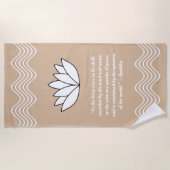 Serviette de plage Lotus Flower et Bouddha Quote (Devant)