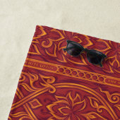 Serviette De Plage Lotus Luxe Tapestry Motif - Le Lotus Blanc (En situation)
