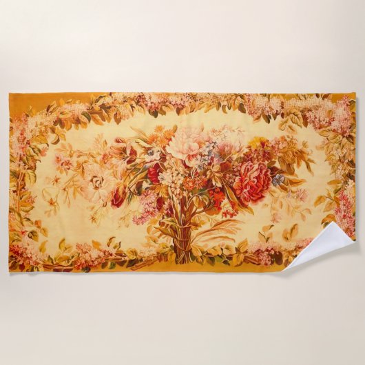 Serviette De Plage Louis XV Bouquet de fleurs (Devant)