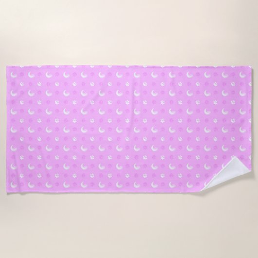 Serviette De Plage Loup-Garou Rose (Devant)