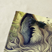 Serviette De Plage Loup Gris (En situation)