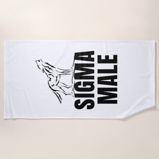 Serviette De Plage Loup solitaire masculin de Sigma (Devant)
