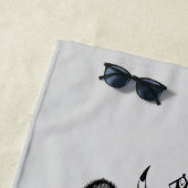 Serviette De Plage Loup tribal indien (En situation)