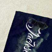 Serviette De Plage Loups gris sous une Pleine lune (En situation)