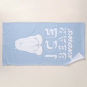 Serviette De Plage L'Ours De Glace Connaît (Devant)