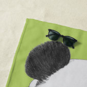 Serviette De Plage L'ours panda prêt d'hiver | ajoutent votre nom (En situation)
