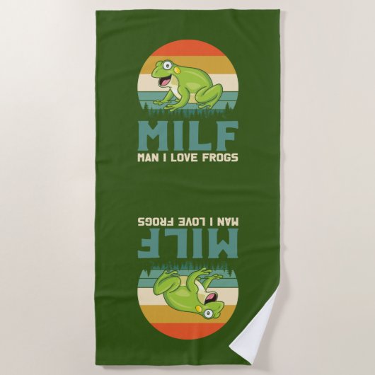 Serviette de plage Love Frogs (Devant)