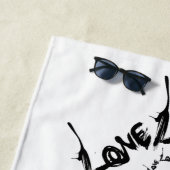 Serviette de plage Love Heart (En situation)