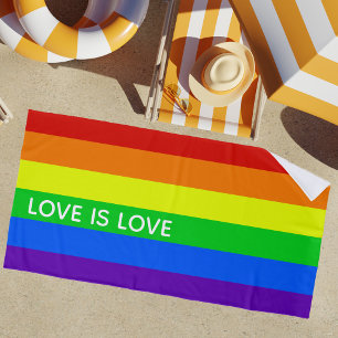 Serviette De Plage Love is Love Gay Pride LGBTQ Beautiful